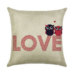 coussin décoratif beige imprimé oiseaux mignons moderne textile maison chambre salon confortable