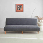 housse canapé lit couverture polyester feuilles palmier moderne gris opaque lavable machine