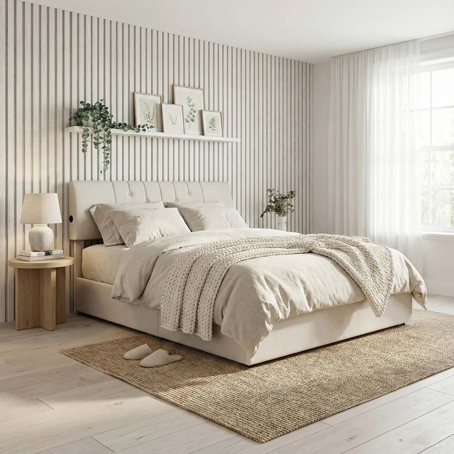 Détail du tissu Teddy et de la tête de lit réglable du lit