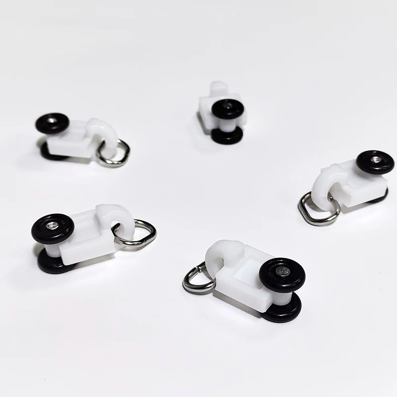 rideau support moderne blanc noir poulies glissière accessoire fixations anneaux électronique