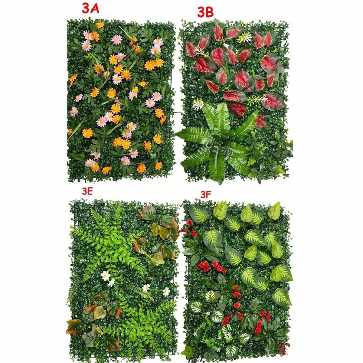 panneau végétal artificiel herbe feuilles fleurs moderne décoration extérieur opacité vert maison