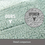 tapis bain shag vert clair gris moderne antidérapant lavable machine texture duveteuse ensemble tailles
