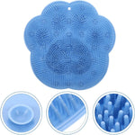 tapis bain massage picots bleus moderne suspension pieds dos cleansing floral