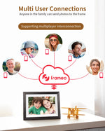Cadre photo numérique écran tactile 1280x800 32Go Wi Fi résolution haute qualité bois minimalisteécran