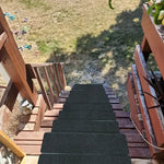 tapis marches escalier antidérapants moderne adhésif gris beige texturé absorbant 80x20cm