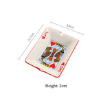 cendrier céramique blanc rouge carte cœur classique poker salon ornement cadeau homme erotique