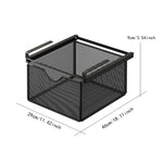 paniers rangement blanc noir maille métal coulissant clips sous armoire moderne économie place