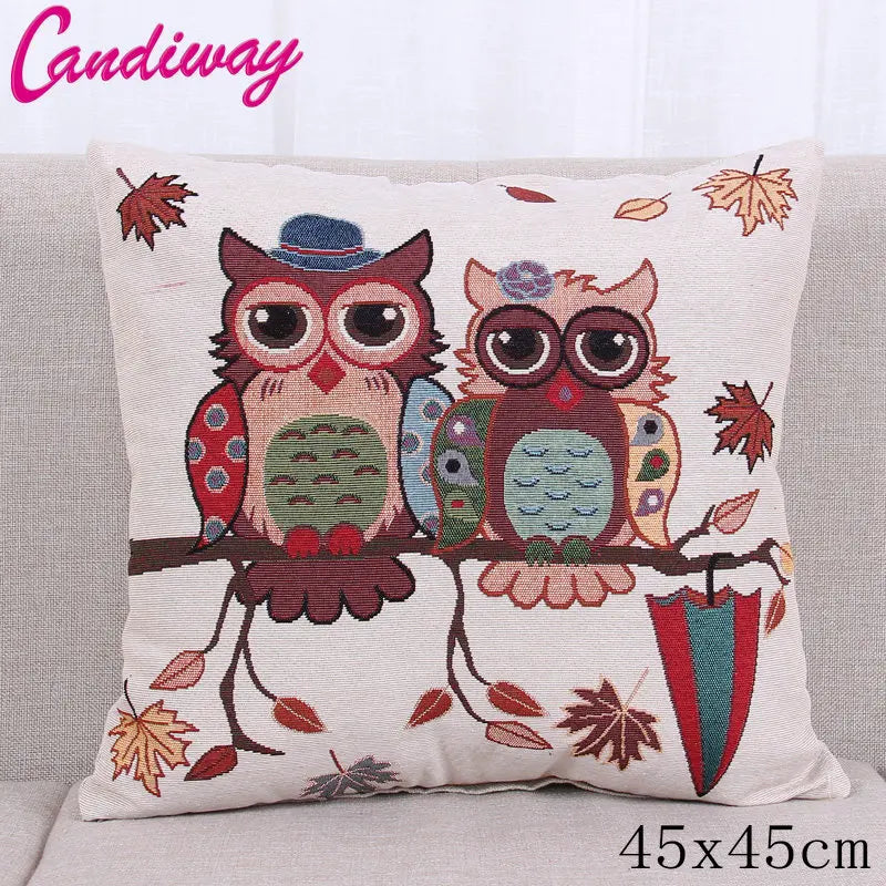 coussin décoratif beige imprimé oiseaux mignons moderne textile maison chambre salon confortable