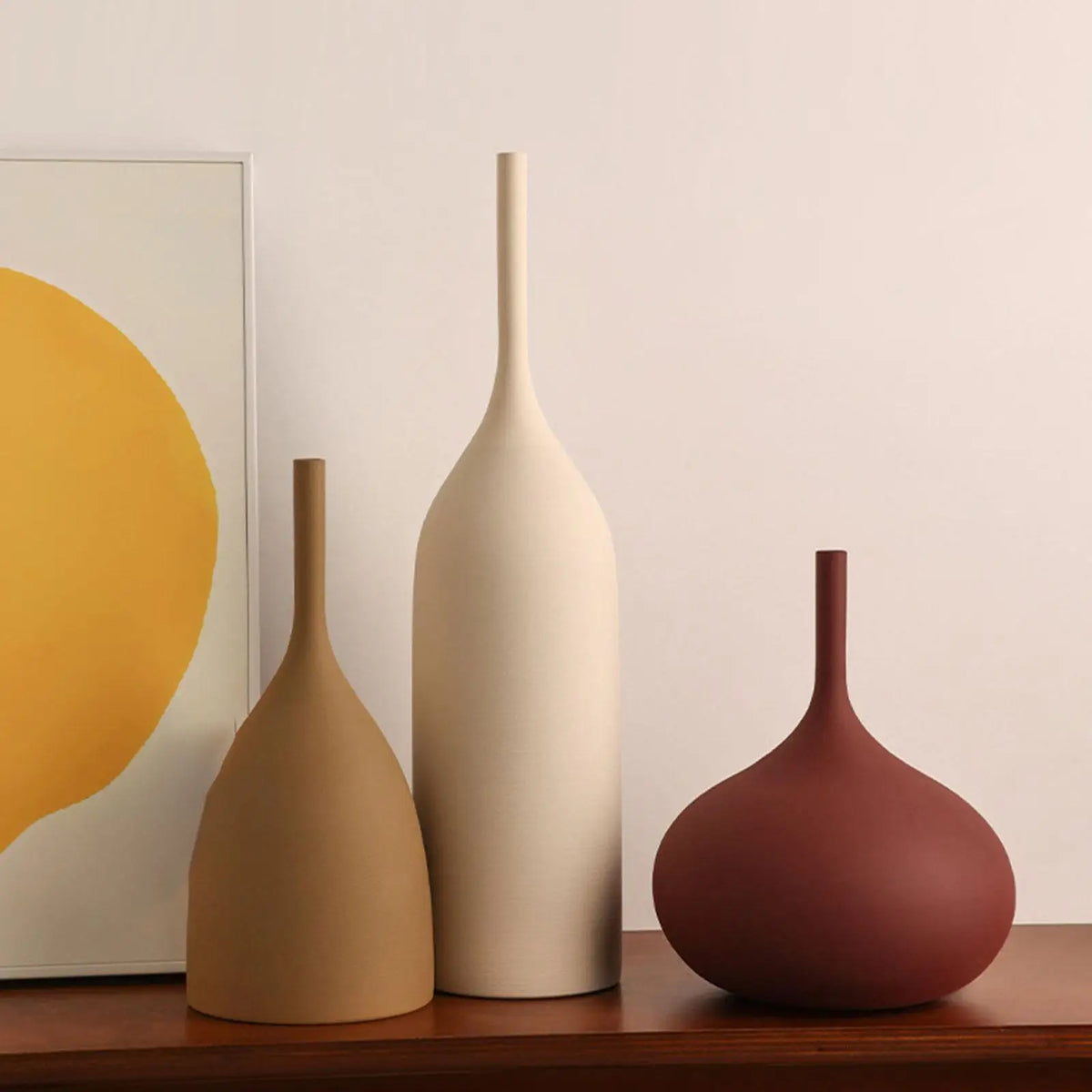 vase decoratif porcelaine moderne minimaliste arragement fleur decoration maison centerpiece table