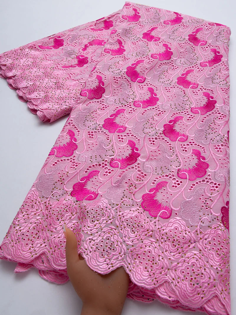 tissu voile dentelle brodée florale rose bleu élégant mariage soirée prom