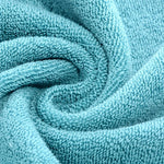 serviettes toilette coton rayées bleu blanc rose pâle absorbantes bain visage salle sport spa