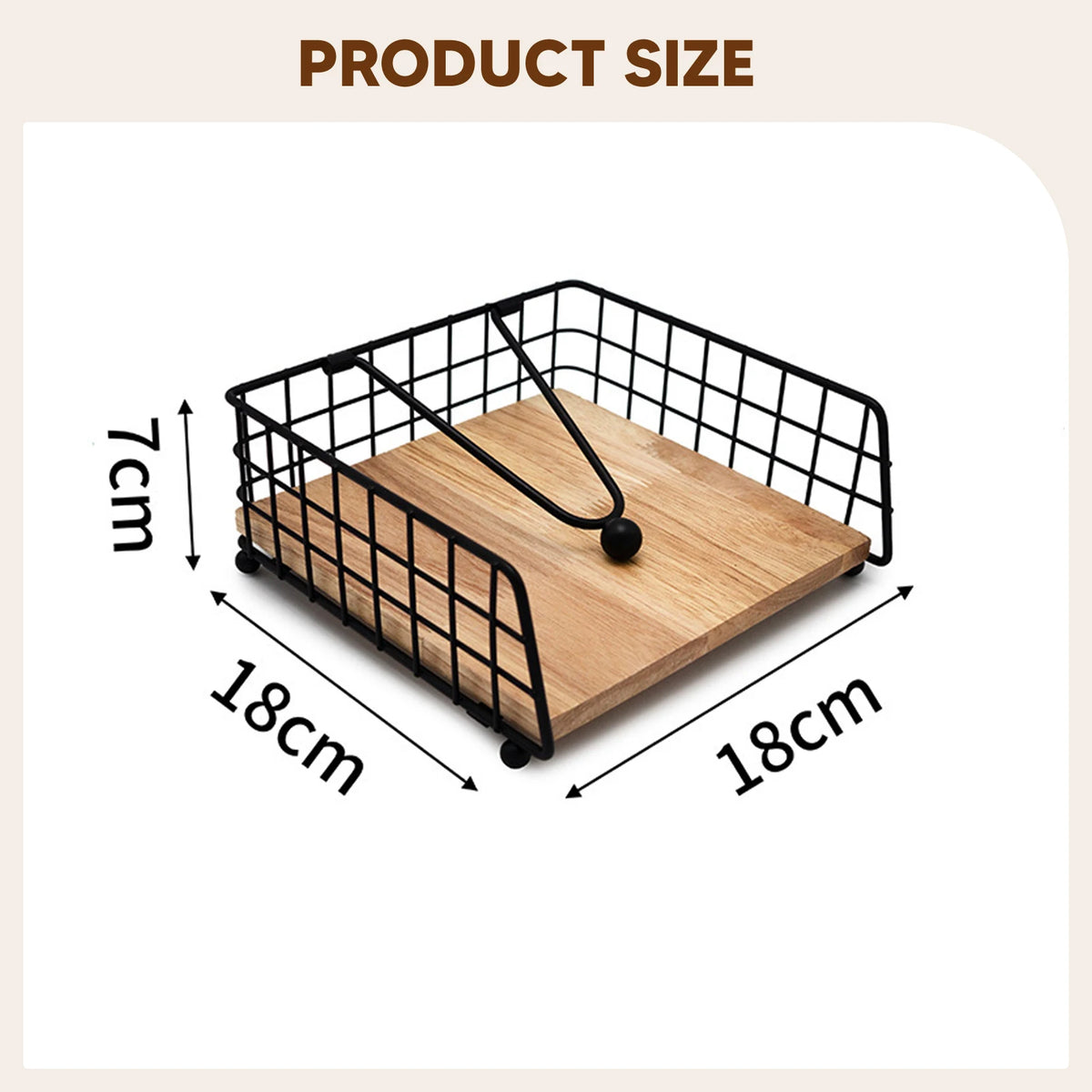 support serviettes moderne porte serviettes bois noir distributeur serviettes plates bras rustique décoration cuisine