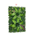 panneau végétal artificiel herbe feuilles fleurs moderne décoration extérieur opacité vert maison