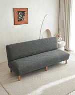 housse canapé lit couverture polyester feuilles palmier moderne gris opaque lavable machine