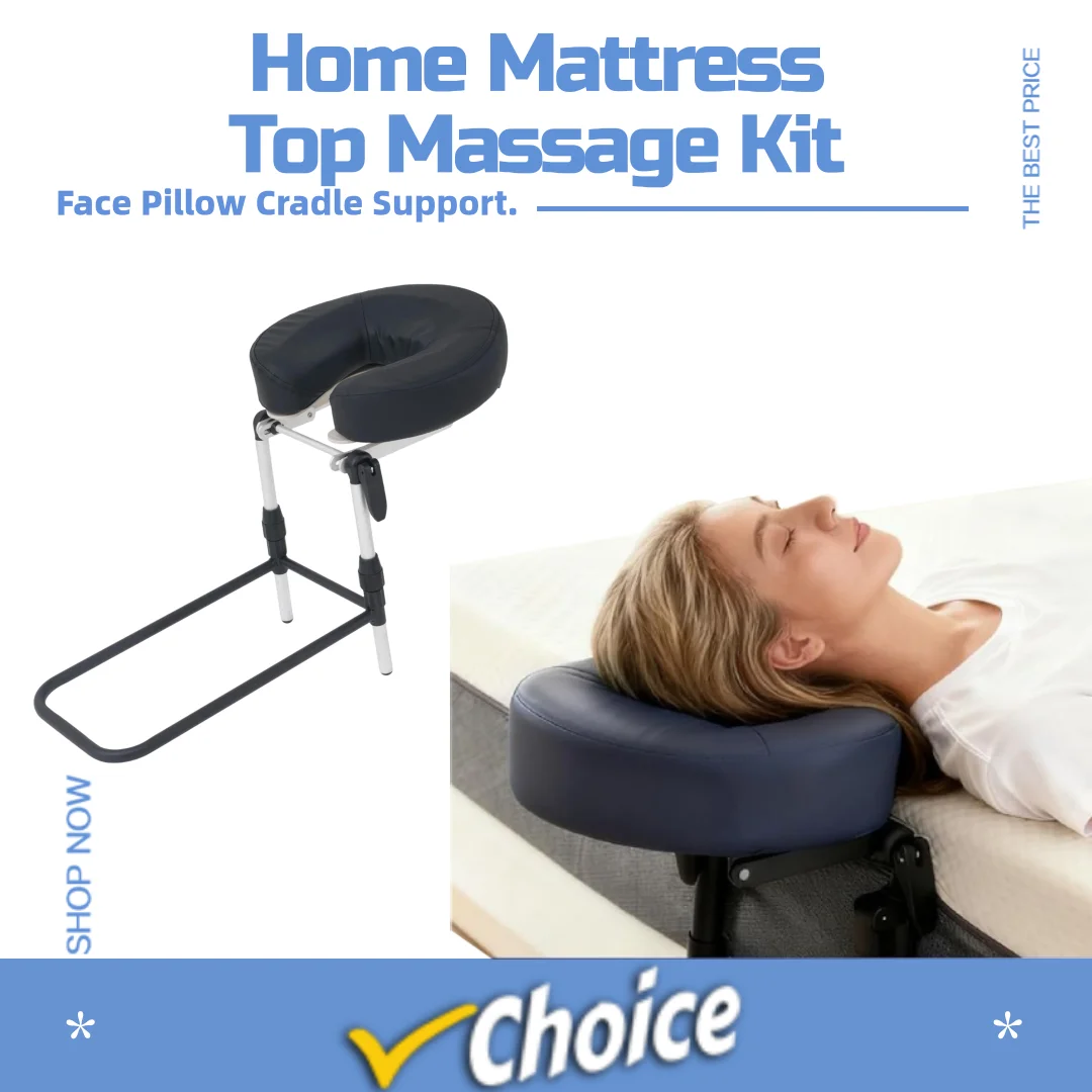 support tête massage matelas oreiller forme structure métallique réglable hauteur inclinaison minimaliste relaxation face