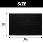 tapis antidérapant caoutchouc protection salon coiffure outils professionnels utilitaires noir texturé points reliefs bordures