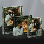 cadre photo personnalisé acrylique moderne transparent photos imprimées 10x10cm 12x12cm 15x15cm 8x8cm
