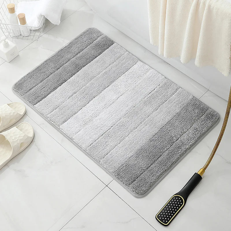tapis bain shag vert clair gris moderne antidérapant lavable machine texture duveteuse ensemble tailles