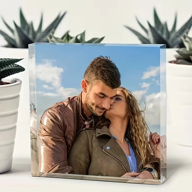 cadre photo acrylique transparent moderne photo imprimée 10cm 12cm 15cm couple famille artístico