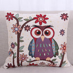 coussin décoratif beige imprimé oiseaux mignons moderne textile maison chambre salon confortable