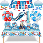 Kit décoration anniversaire thème aviateur avec ballons et bannière