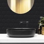 Pose facile sticker carrelage cuisine noir