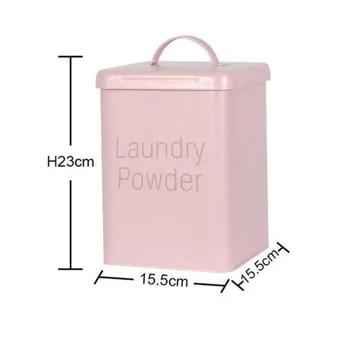 boîte rangement lessive poudre 6l moderne blanc noir rose poignéeversible respectueux environnement
