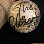 boule disco miroirs personnalisation rubans couleurs décoration mariage événementière noms dates chouette