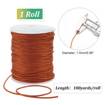 corde nylon noire tissée 100 yards corde blanche lisse utilitaire moderne 1.5mm