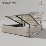 Espace de rangement sous le sommier du lit coffre