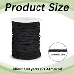 corde nylon noire tissée 100 yards corde blanche lisse utilitaire moderne 1.5mm