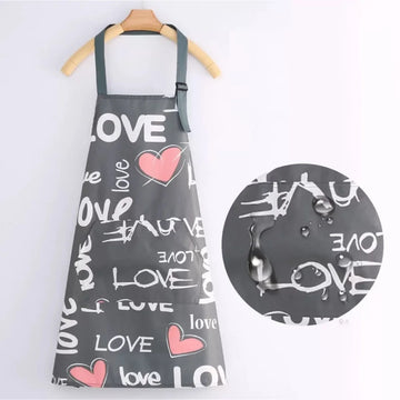 tablier cuisine imperméable fleurs colorées poche ajustable gris rose moderne