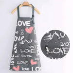 tablier cuisine imperméable fleurs colorées poche ajustable gris rose moderne
