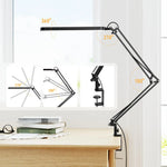 lampe led réglable moderne pince pliable lumière yeux noir argent