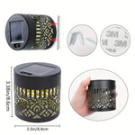 lanterne solaire murale décorative motifs floraux orientale adhésif vis Halloween lumière LED opaque