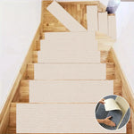 tapis marches escalier antidérapants moderne adhésif gris beige texturé absorbant 80x20cm