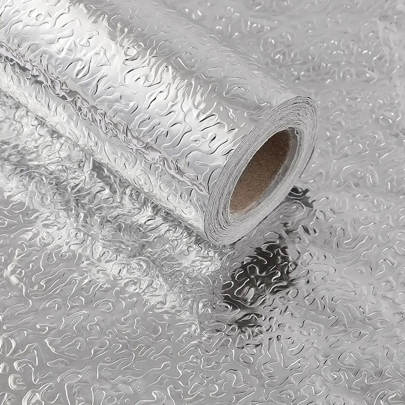 film protection meuble argenté moderne rétro géométrique adhésif 40cm 100cm 200cm surfaces cuisine