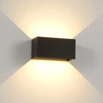 applique murale led noire contemporaine fixée mur éclairage quotidien 24w 10cm 10cm 20cm