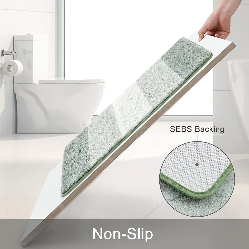 tapis bain shag vert clair gris moderne antidérapant lavable machine texture duveteuse ensemble tailles