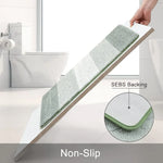 tapis bain shag vert clair gris moderne antidérapant lavable machine texture duveteuse ensemble tailles