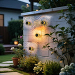 lanterne solaire murale décorative motifs floraux orientale adhésif vis Halloween lumière LED opaque