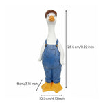statue canard résine jardin décoration animaux plumes vêtements chapeau bottes salopette festiveextérieur rustic