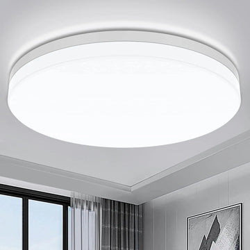 lampe suspendue moderne blanc éclairage chambre cuisine 18w 24w 36w 48w