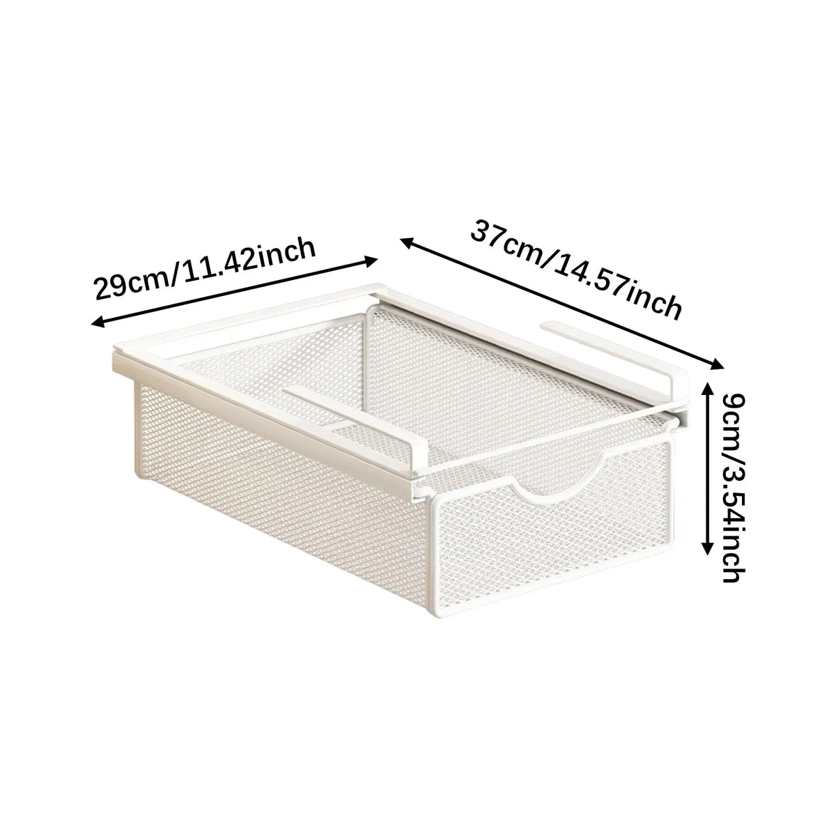 paniers rangement blanc noir maille métal coulissant clips sous armoire moderne économie place