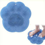 tapis bain massage picots bleus moderne suspension pieds dos cleansing floral