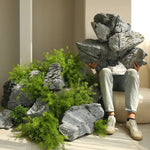 roches artificielles modernes decoration jardin pierres naturelles fibres vegetales decor aquarium exterieur minimalistes