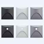 applique murale led sensorielle noir blanc gris contemporaine fixée mur vis câble interrupteur
