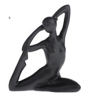 ornements deco moderne figurines yoga noires differentes poses minimaliste sculptural