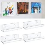 étagères murales transparentes modernes vinyles cds vis ruban adhésif 12 pouces