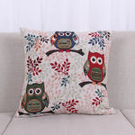 coussin décoratif beige imprimé oiseaux mignons moderne textile maison chambre salon confortable